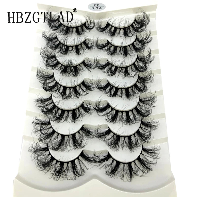 HBZGTLAD 8 pairs 15-22mm natural 3D false eyelashes fake lashes makeup kit Mink Lashes extension mink eyelashes maquiagem