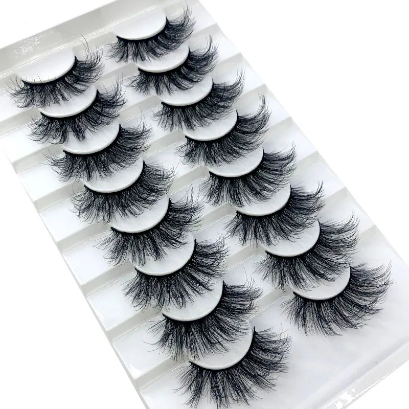 HBZGTLAD 8 pairs 15-22mm natural 3D false eyelashes fake lashes makeup kit Mink Lashes extension mink eyelashes maquiagem