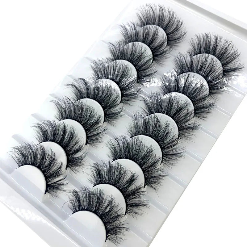 HBZGTLAD 8 pairs 15-22mm natural 3D false eyelashes fake lashes makeup kit Mink Lashes extension mink eyelashes maquiagem