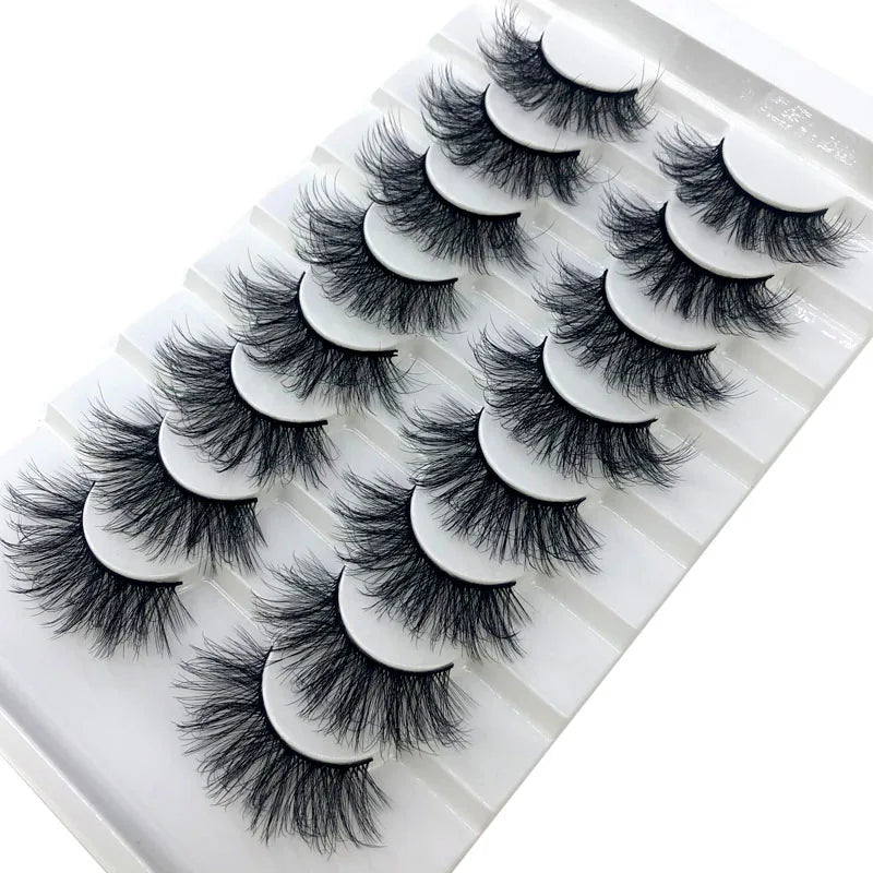 HBZGTLAD 8 pairs 15-22mm natural 3D false eyelashes fake lashes makeup kit Mink Lashes extension mink eyelashes maquiagem