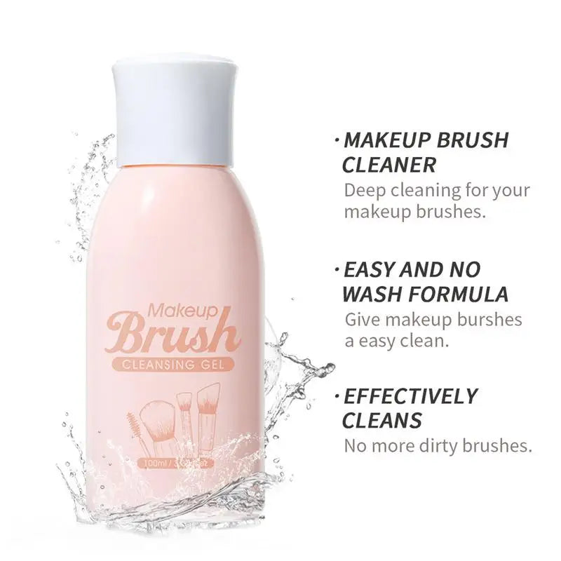 Makeup Brush Cleaner Solution Makeup Brush Shampoo Puff Cleaning Solution Remover Quickly Liquid Makeup Brush Cleaner 100ml