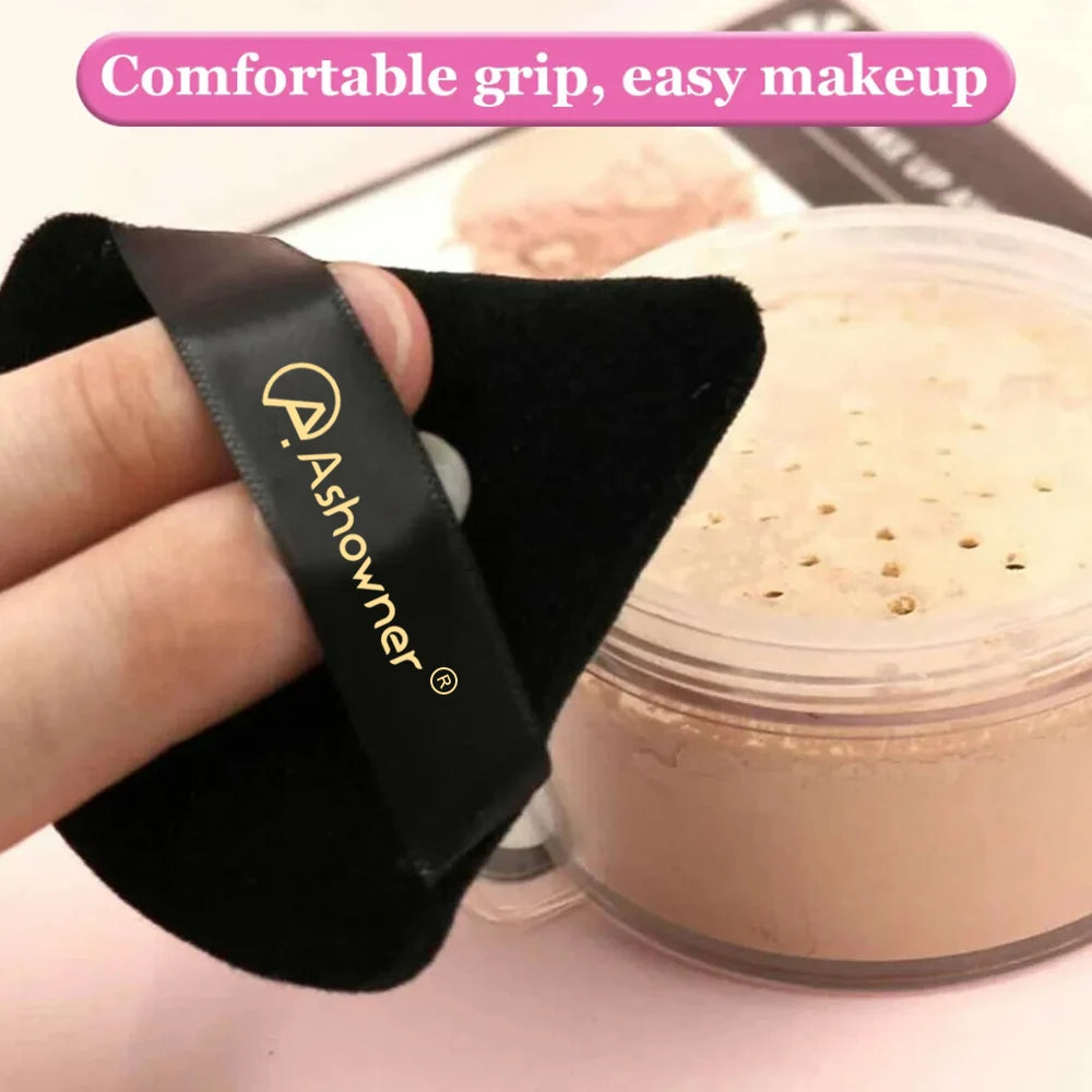 Mini Triangle Powder Puff Velvet Makeup Sponge for Face Soft Powder Puff Eyes Contouring Shadow Blender Washable Cosmetic Tool