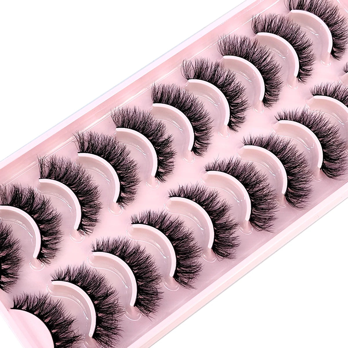 New 10 Pairs Eyelashes Makeup Soft Fluffy 3D Mink False Eyelashes Thick HandMade Volume Mink Lashes Faux Cils Natural Fake Lash