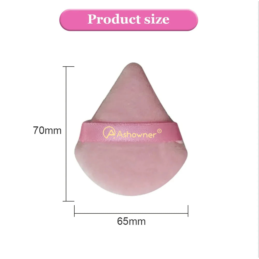 Mini Triangle Powder Puff Velvet Makeup Sponge for Face Soft Powder Puff Eyes Contouring Shadow Blender Washable Cosmetic Tool