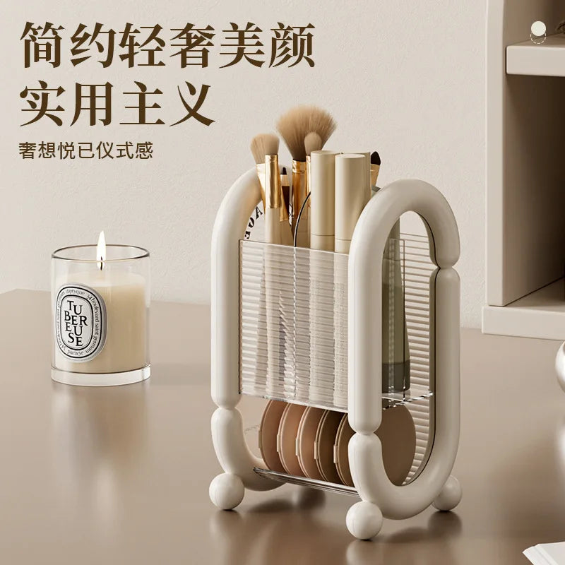 Light Luxury Minimalist Makeup Brush Organiser Cylinder Dresser Desktop Eyebrow Pencil Brush Organiser