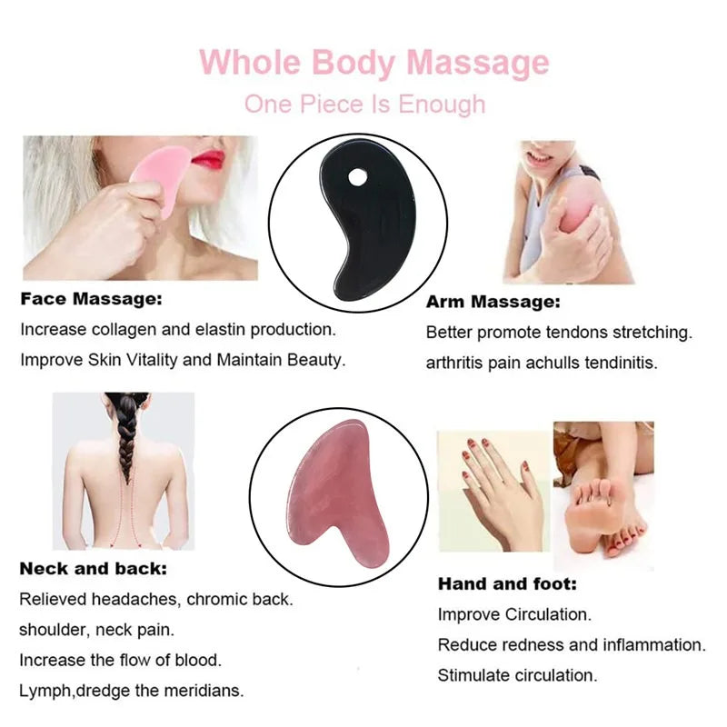 Massage Gun Gua sha Scraping Massage Scraper Gua Shua For Face Spa Massage Tool For Face Neck Skin Body Beauty Health