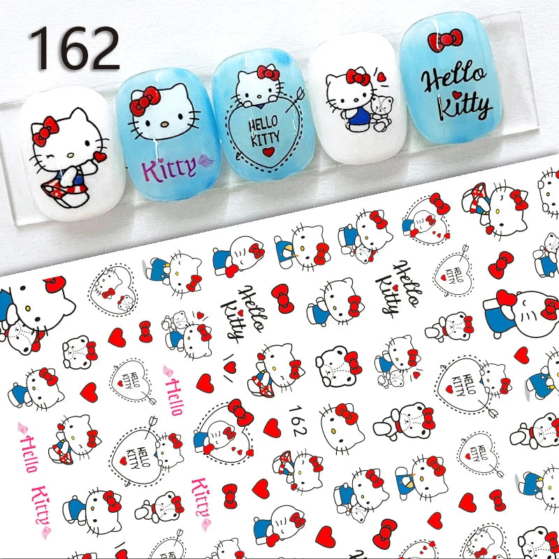 1PCS Sanrio Nail Supplies New Kolomi Nail Stickers Sliders For Nails Cute Kitty Stickers Press on Nails Nail Art Decorationsn