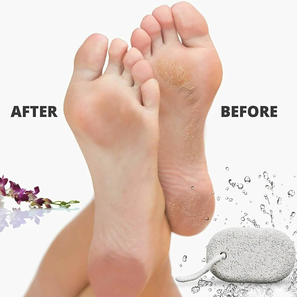 Hard Natural Pumice Stone Feet Elliptical Exfoliation Tool Accessories Foot Scrubber Dead Skin Pedicure Brush