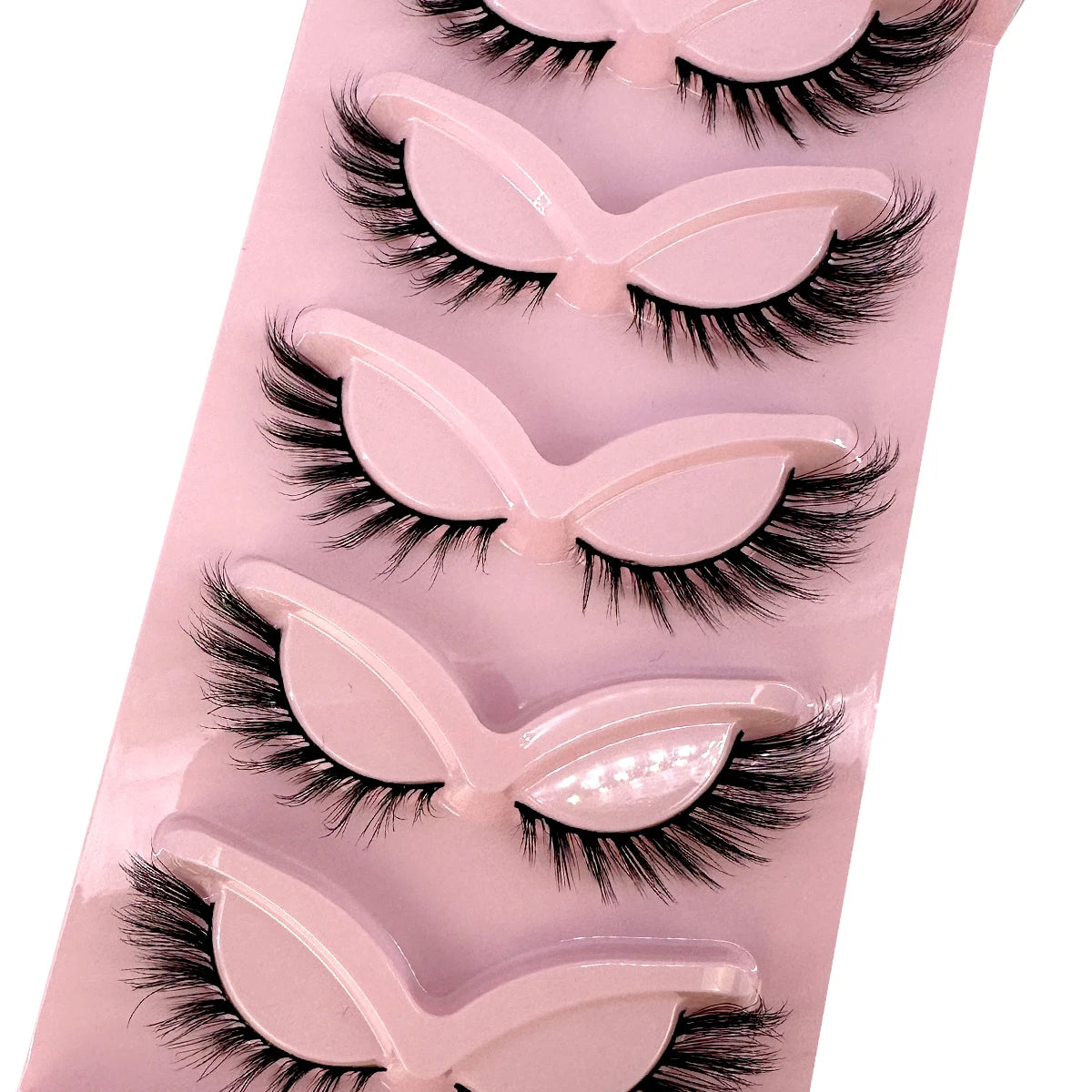 New Cat Eye Lashes Mink Eyelashes 3D Curl Winged Natural Realistic Messy End Eye Elongated Thick False Eyelashes Soft Fake Lashe