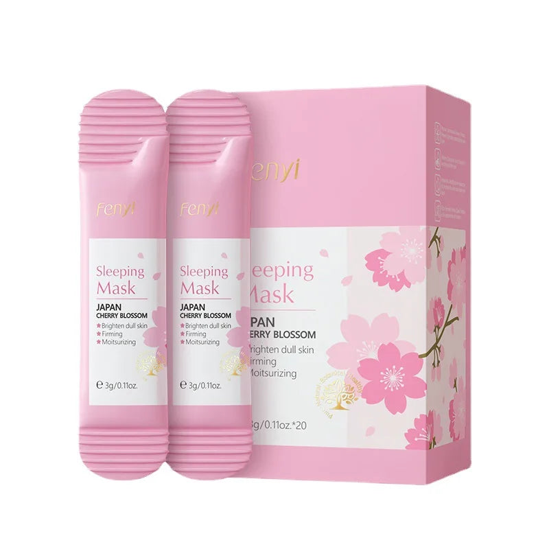 10pcs Sakura Sleeping Mask Moisturizing Reduce Wrinkle Nourishing Brightening Portable Disposable Face Mask Facial Care