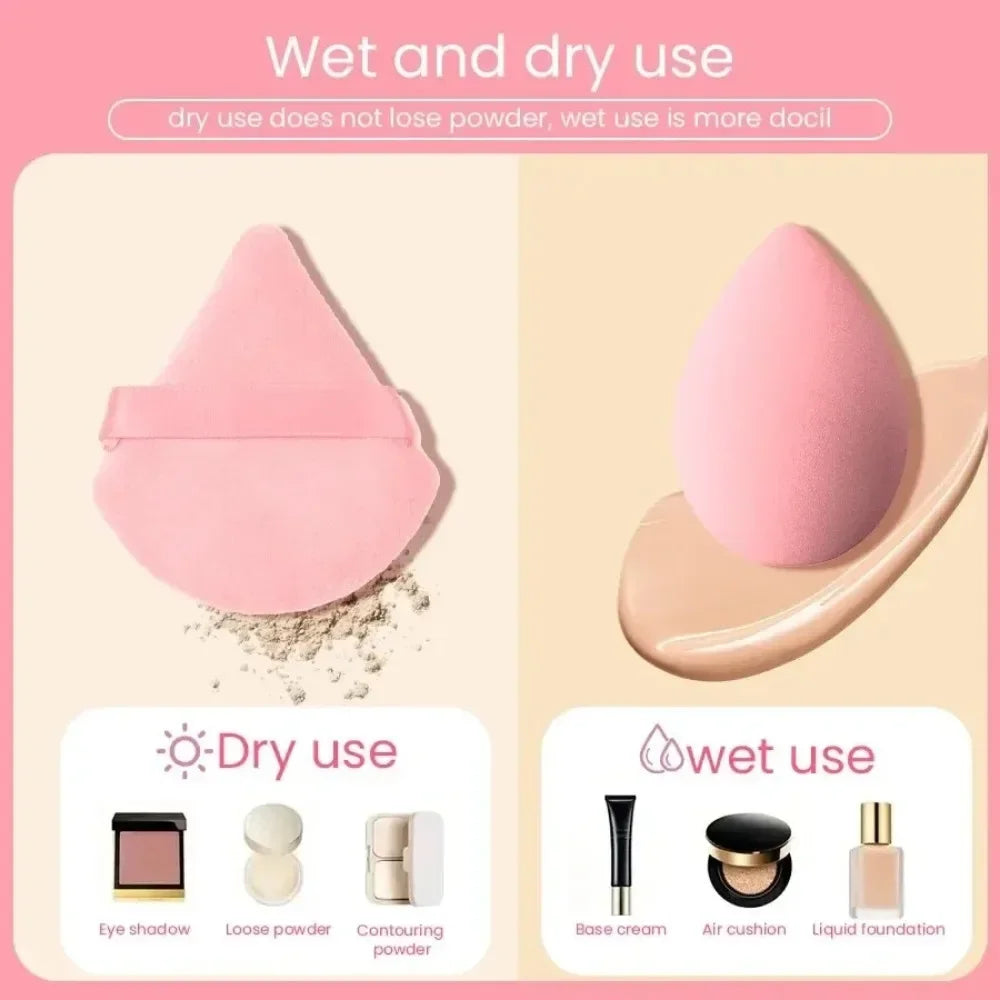 12/15Pcs Cosmetic Puff Makeup Sponge Blender Beauty Egg Foundation Sponges Puff Wash Face Headband Wristband Make Up Accessories