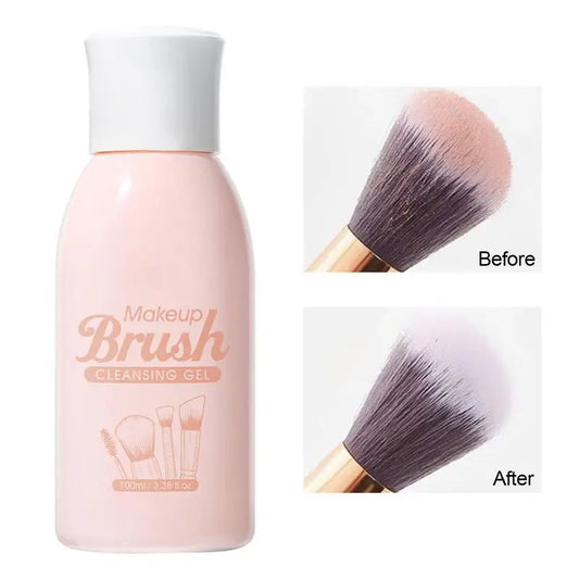 Makeup Brush Cleaner Solution Makeup Brush Shampoo Puff Cleaning Solution Remover Quickly Liquid Makeup Brush Cleaner 100ml