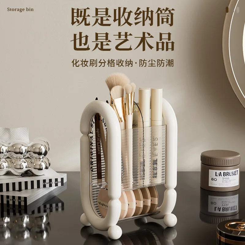 Light Luxury Minimalist Makeup Brush Organiser Cylinder Dresser Desktop Eyebrow Pencil Brush Organiser