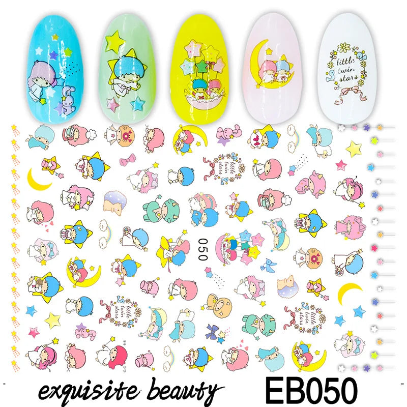 1PCS Sanrio Nail Supplies New Kolomi Nail Stickers Sliders For Nails Cute Kitty Stickers Press on Nails Nail Art Decorationsn