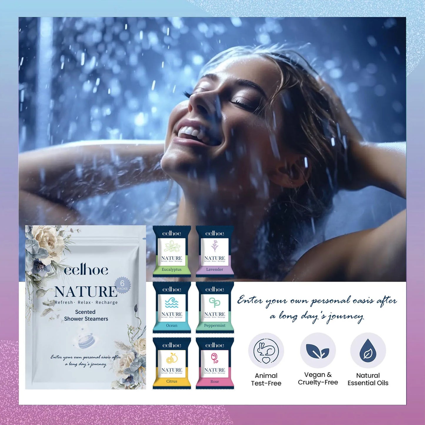 Shower Steamers Aromatherapy Tablets Assisting Sleep Relaxing Relieve Stress Shower Tablets for Women Men Bath Supplies