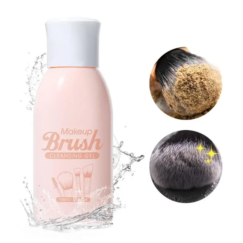 Makeup Brush Cleaner Solution Makeup Brush Shampoo Puff Cleaning Solution Remover Quickly Liquid Makeup Brush Cleaner 100ml